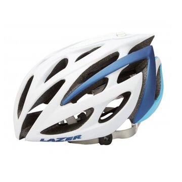 Šalmas LAZER Monroe 52-56cm (balta/mėlyna)+ dviratininkės kepuraitė