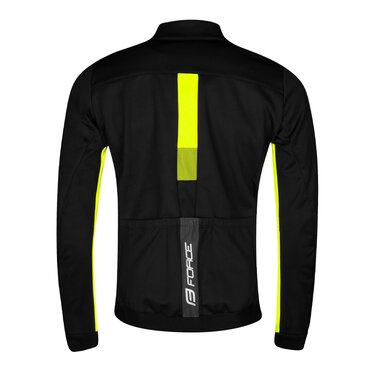 Jacket FORCE FROST softshell (black-fluo) 3XL