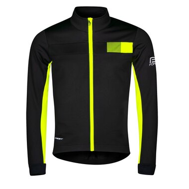 Jacket FORCE FROST softshell (black-fluo) XL