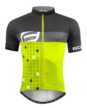 Jersey FORCE SQUARE short sleeves (fluorescent/grey) size M