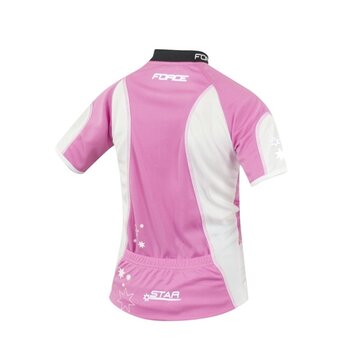 Kids jersey FORCE Kid Star 128-140cm (pink/white)
