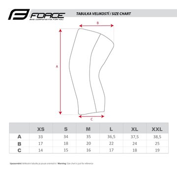 Knee warmers FORCE Term (black) size M