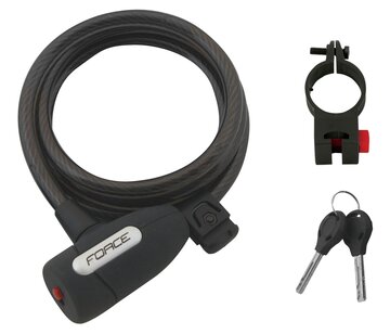 Lock FORCE Lux with holder 150cm/10mm (black)