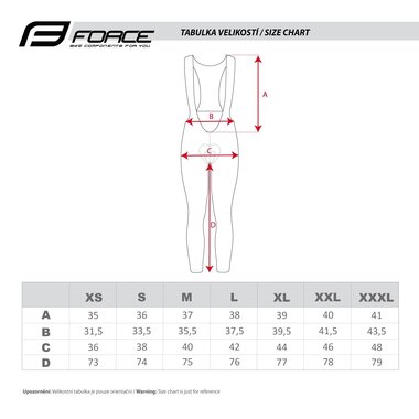 Pants with bibs FORCE F58 with inner padding (black/fluo) L