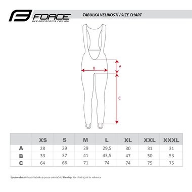 Pants with bibs FORCE Z68  without padding (black) M