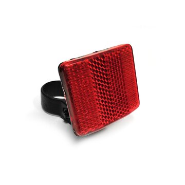 Reflector 55x43mm with holder Ø25mm (red)