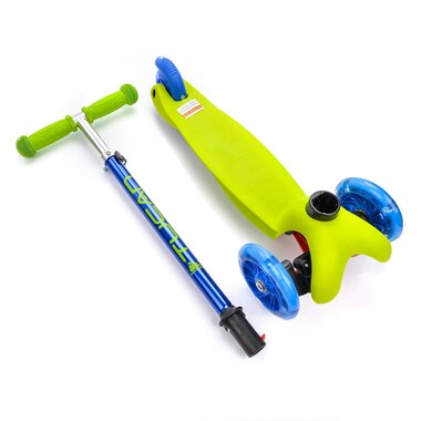 Scooter tricycle METEOR with LED (blue/green)