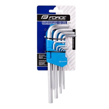Set of 9 hex wrenches FORCE ECO 1,5-10mm, in holder