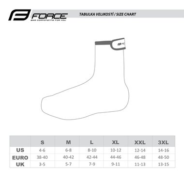 Shoe covers FORCE Neopren Easy (black) size 44-46 XL