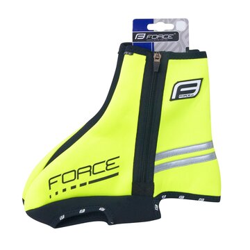 Shoe covers FORCE Neoprene Basic (black/fluorescent) size 40-42 M