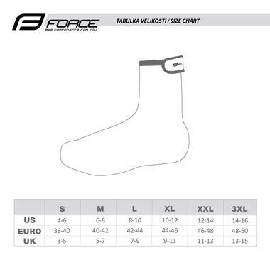 Shoe covers FORCE Neoprene (black) 42-44 (L)