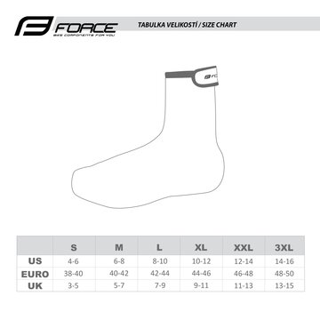 Shoe covers FORCE Neoprene (black) size 42-44 L