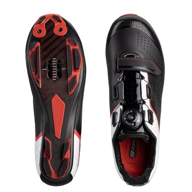 Shoes FORCE MTB CARBON DEVIL PRO 43 (black/white/red)