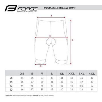 Shorts FORCE B21 EASY with pad (black) XXL