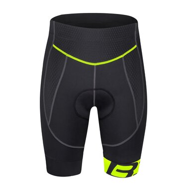 Shorts FORCE B30 with pad (black/fluorescent) L