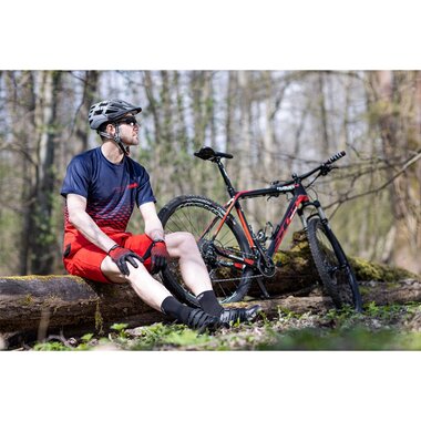 Shorts FORCE Blade MTB with removable inner padding (red) L