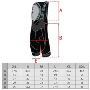 Shorts with bibs FORCE Fame with inner padding (black) L