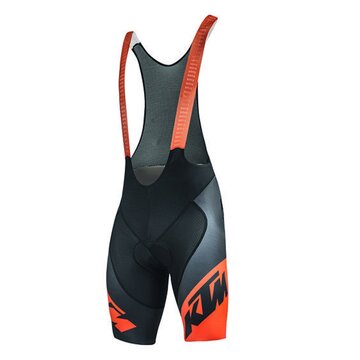 Shorts with bibs KTM FT II with inner padding (black/orange) size XL