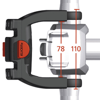 Krepšelio laikiklis Klickfix 22-31,8mm tinka elektriniui dviračiui