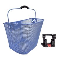 Basket on handlebar 32.5x25x26cm with quick release bracket (blue)