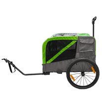 Bicycle bag Prophete  for animals (grey/green)