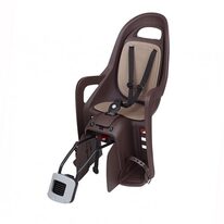 Bicycle child seat Polisport Groovy RS+, on frame (brown)