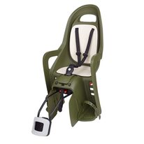Bicycle child seat Polisport Groovy RS+ on frame max 22kg (green/cream)