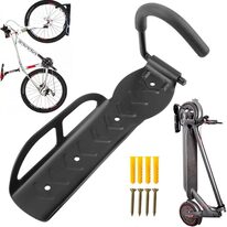 Bicycle/ scooter hanger FORCE for wheel, mounted on the wall (steel, black)