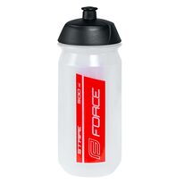 Bottle FORCE Stripe 0,5l (transparent/red)
