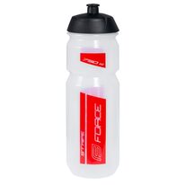 Bottle FORCE Stripe 0,75l (transparent/red)