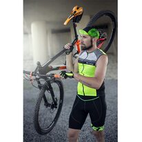 Classic cycling cap FORCE CORE with visor (black/fluorescent) L-XL