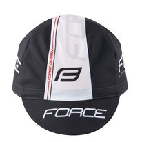 Classic cycling cap FORCE with visor (black/white) M