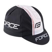 Classic cycling cap FORCE with visor (black/white) M