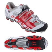Cycling shoes FORCE MTB Free (white/red) size 40