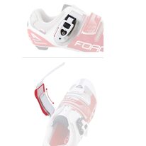 Cycling shoes FORCE MTB Hard (white/red) size 46