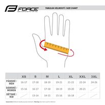 Gloves FORCE Angle (white/blue) XL