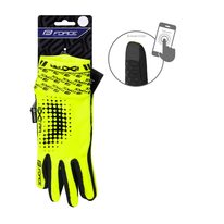 Gloves FORCE Extra spring/autumn (fluorescent) size M