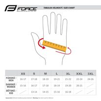 Gloves FORCE Extra spring/autumn (fluorescent) XXL