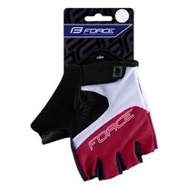 Gloves FORCE RAB 2 gel, (black/red/white) L