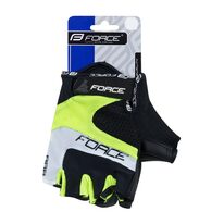 Gloves FORCE Rab (black/fluorescent/white) size L