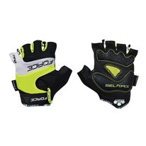 Gloves FORCE Rab (black/fluorescent/white) size L