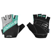 Gloves FORCE Rival, S (black/turquoise)