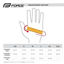 Gloves FORCE Square (black/fluorescent) XS