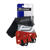 Gloves FORCE Square (black/red) XXL