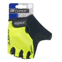 Gloves FORCE Terry (fluorescent/black) size L