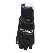 Gloves FORCE Windster Spring (black) size XXL