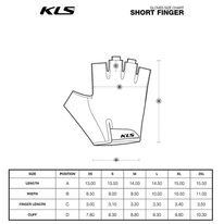 Gloves KLS Cutout short 022, S (green)