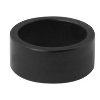 Vairo kolonėlės žiedas FORCE 1 1/8", 15 mm (aliuminis, juodas)