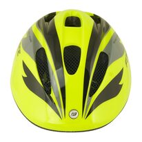 Helmet FORCE Fun Stripes 52-56cm M (kids, fluorescent/grey)