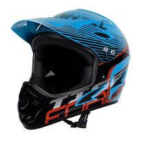 Helmet FORCE TIGER , S-M, 57-58cm (blue/red)